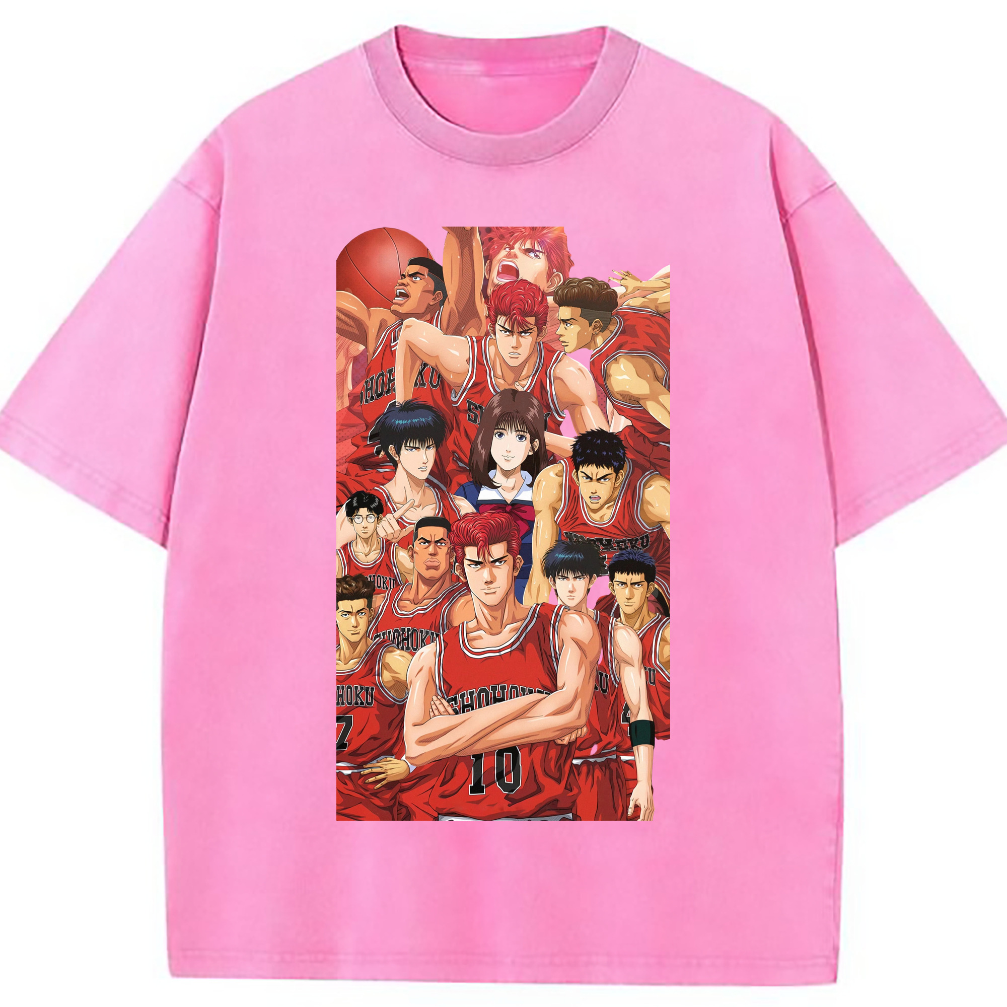 （画像用） SLAM DUNK／スラムダンク 綿100% ヴィンテージ風 半袖Tシャツ（フロントプリント）